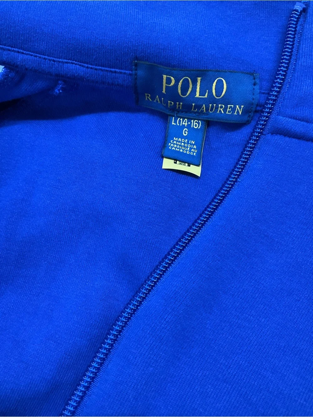 Polo Ralph Lauren Striped Color Block Knit Track Jacket Youth Boys Sz L 14-16